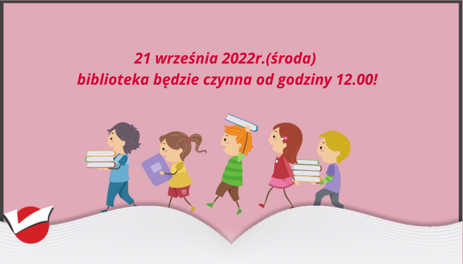 W środę biblioteka czynna OD godziny 12.00!