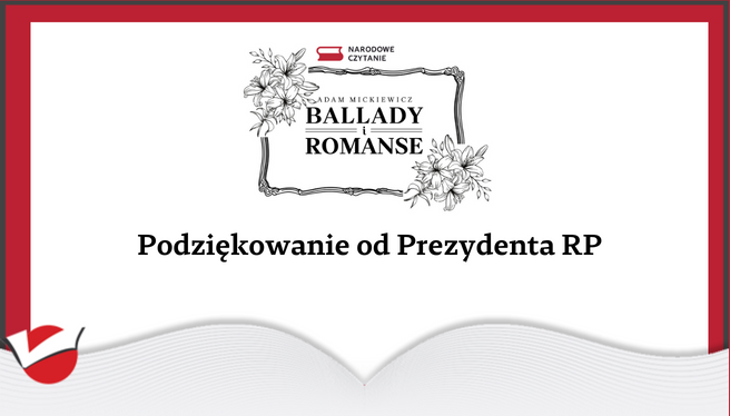 Podziękowanie od Prezydenta RP