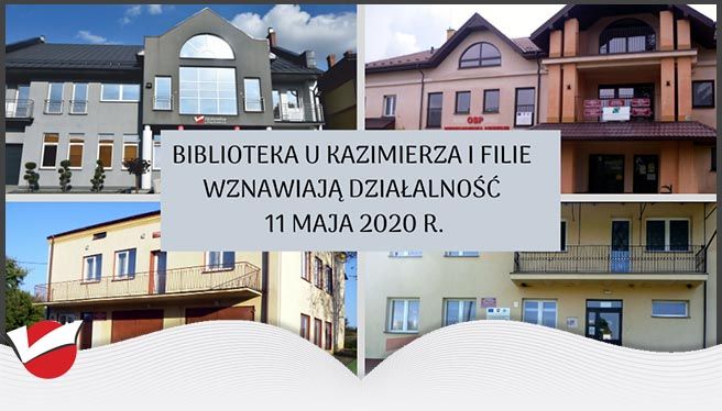 11 maja 2020 roku biblioteka wznawia działalność!