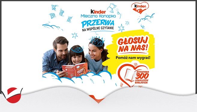 AKCJA KINDER PRZERWA NA WSPÓLNE CZYTANIE ROZPOCZĘTA!!!