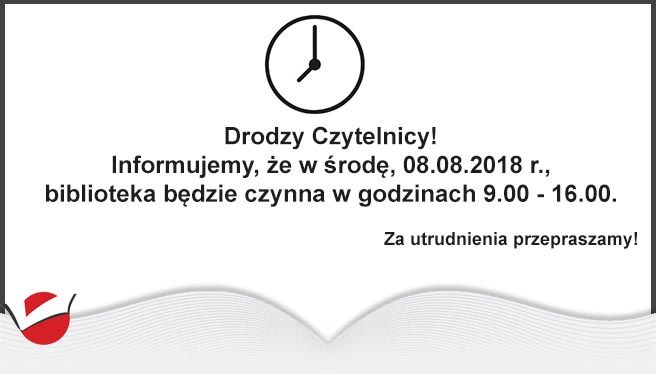 ZMIANA GODZIN PRACY W ŚRODĘ!