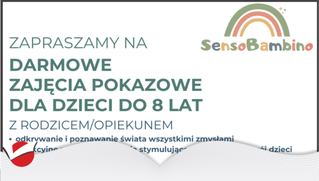 Darmowe zajęcie pokazowe z sensoryki
