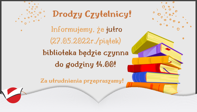 Jutro pracujemy do 14.00